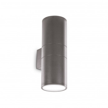 Ideal lux Applique alta da esterno con struttura in alluminio e doppio diffusore in vetro Gun