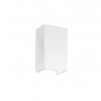 Ideal lux Applique alta quadrata con base in metallo e struttura in gesso Flash
