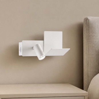 Ideal lux Applique con diffusore tubolare a led orientabile posizione destra e presa USB Komodo