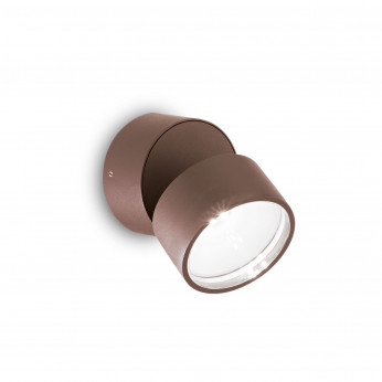 Ideal lux Applique da esterno a led in alluminio e diffusore orientabile in vetro Omega