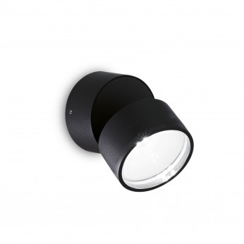 Ideal lux Applique da esterno a led in alluminio e diffusore orientabile in vetro Omega