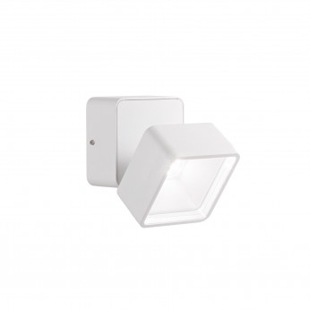 Ideal lux Applique da esterno a led in alluminio e diffusore quadrato orientabile in vetro Omega
