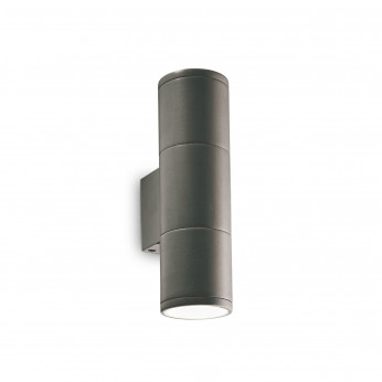 Ideal lux Applique da esterno con struttura in alluminio e doppio diffusore in vetro Gun