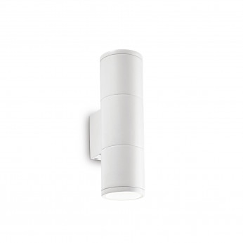 Ideal lux Applique da esterno con struttura in alluminio e doppio diffusore in vetro Gun
