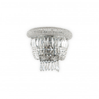 Ideal lux Applique da parete classica diffusore con perle ottagoni e prismi in cristallo Dubai