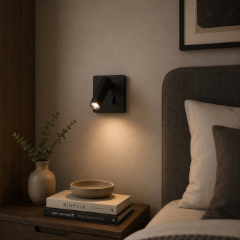 Ideal lux Applique da parete con base quadrata e diffusore tubolare a led orientabile Lite