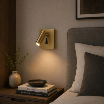 Ideal lux Applique da parete con base quadrata e diffusore tubolare a led orientabile Lite