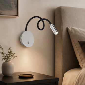 Ideal lux Applique da parete con diffusore a braccio orientabile Focus