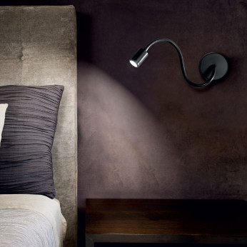 Ideal lux Applique da parete con diffusore a braccio orientabile lungo Focus