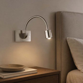 Ideal lux Applique da parete con diffusore a led a braccio flessibile in metallo Dynamo