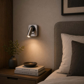 Ideal lux Applique da parete con diffusore a led orientabile e base quadrata Bean