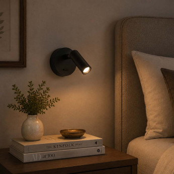 Ideal lux Applique da parete con diffusore a led orientabile e base rotonda Bean
