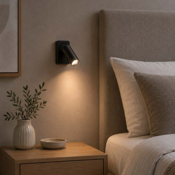 Ideal lux Applique da parete con struttura in alluminio con diffusore rotondo orientabile Rudy