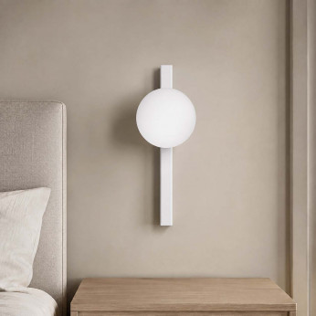 Ideal lux Applique da parete con struttura in metallo e diffusore in vetro acidato Binomio