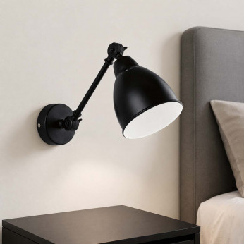 Ideal lux Applique da parete con struttura interamente in metallo dal design rustico Newton