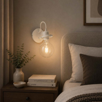 Ideal lux Applique da parete in metallo con diffusore in vetro orientabile Radio