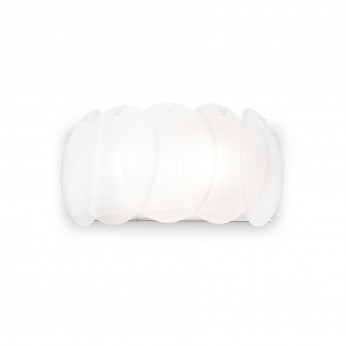 Ideal lux Applique da parete moderna in metallo con diffusore in lastre di vetro acidato Ovalino