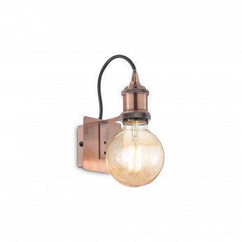 Ideal lux Applique da parete rustica con struttura in metallo e diffusore in vetro Frida