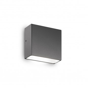 Ideal lux Applique esterno struttura in alluminio rettangolare e diffusore in vetro Tetris