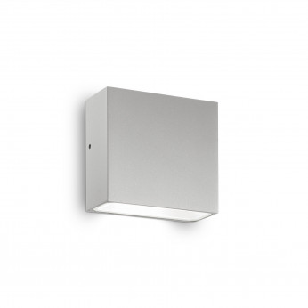 Ideal lux Applique esterno struttura in alluminio rettangolare e diffusore in vetro Tetris