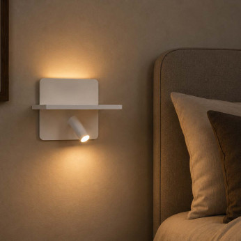 Ideal lux Applique led diffusore tubolare orientabile e diffusore sul retro e USB Piano