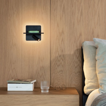 Ideal lux Applique led diffusore tubolare orientabile e diffusore sul retro e USB Piano