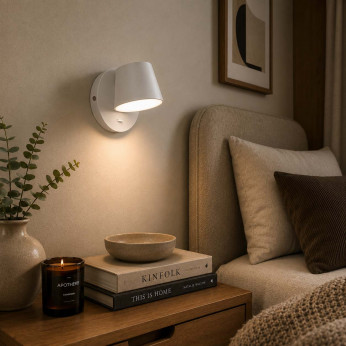 Ideal lux Applique moderna a led con diffusore in alluminio ruotabile Gim