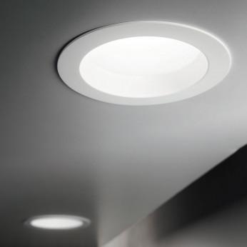 Ideal lux Faretto da incasso grande a LED con struttura in alluminio e ghiera rotanda Basic Wide