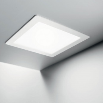 Ideal lux Faretto da incasso medio a LED con struttura in alluminio e ghiera quadrata Groove