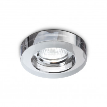 Ideal lux Faretto da incasso rotondo in alluminio con ghietra in vetro Blues