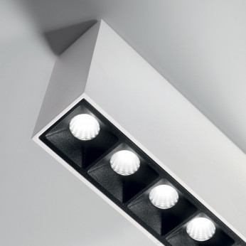 Ideal lux Faretto da soffitto a led con struttura rettangolare in alluminio Lika