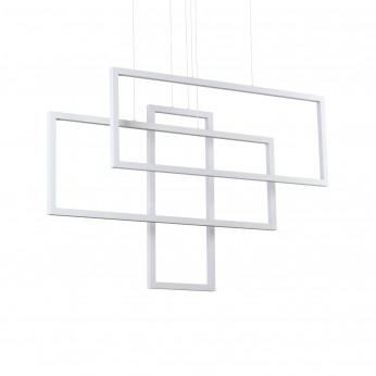 Ideal lux Lampada a sospensione a led con 3 diffusori rettangolari in acrilico Frame