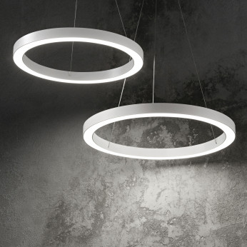 Ideal lux Lampada a sospensione a led in allumino con diffusore in acrilico media Oracle