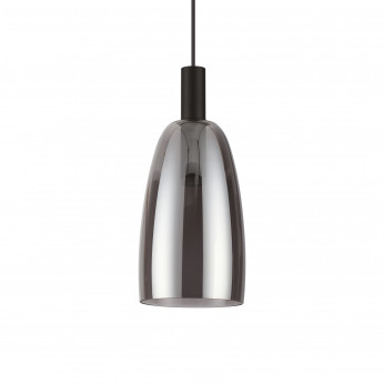 Ideal lux Lampada a sospensione a led in metallo diffusore ovale in vetro soffiato Coco