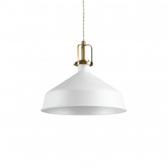Ideal lux Lampada a sospensione con diffusore in metallo grande dal design industrial Eris