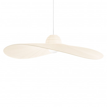 Ideal lux Lampada a sospensione con struttura e paralume in metallo a rete con tessuto Madame