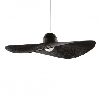 Ideal lux Lampada a sospensione con struttura e paralume in metallo a rete con tessuto Madame