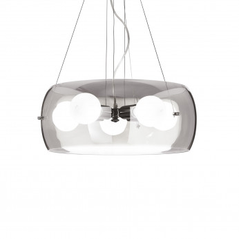 Ideal lux Lampada a sospensione con struttura in metallo e diffusore in vetro soffiato Audi-10