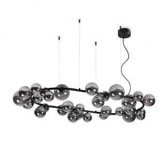 Ideal lux Lampada a sospensione gigante struttura in metallo e 30 diffusori in vetro Perlage