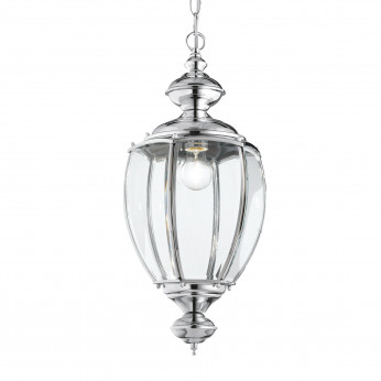 Ideal lux Lampada a sospensione in metallo brunito e diffusore in lastre di vetro Norma