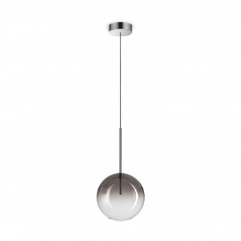 Ideal lux Lampada a sospensione in metallo e diffusore in vetro rotondo medio Equinoxe