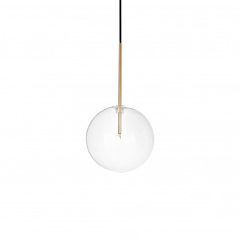 Ideal lux Lampada a sospensione in metallo e diffusore in vetro rotondo medio Equinoxe