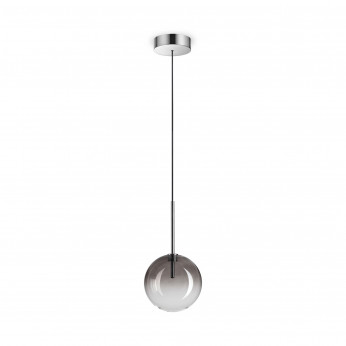Ideal lux Lampada a sospensione in metallo e diffusore in vetro rotondo piccolo Equinoxe