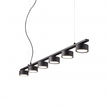 Ideal lux Lampada a sospensione lineare grande con 6 diffusori dal design moderno Minor