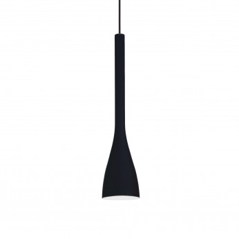 Ideal lux Lampada a sospensione moderna in metallo con diffusore piccolo in vetro Flut