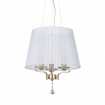 Ideal lux Lampada a sospensione moderna in metallo e cristallo con paralumi in organza Pegaso