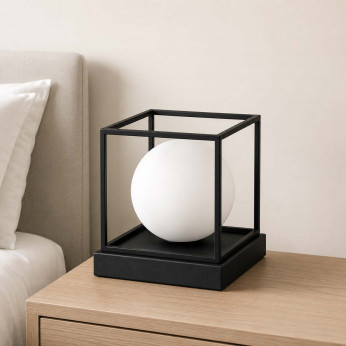 Ideal lux Lampada da comodino di design in metallo con diffusore in vetro Lingotto