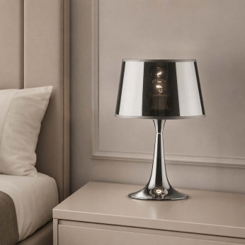 Ideal lux Lampada da comodino in metallo con diffusore in lamina di PVC London