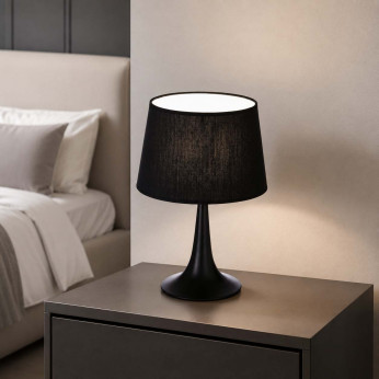 Ideal lux Lampada da comodino in metallo con diffusore in lamina di PVC London