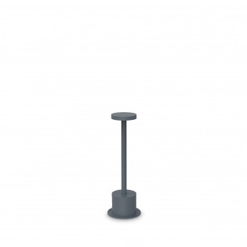 Ideal lux Lampada da tavolo a led dimmerabile con struttura in alluminio bassa e stretta Toffee
